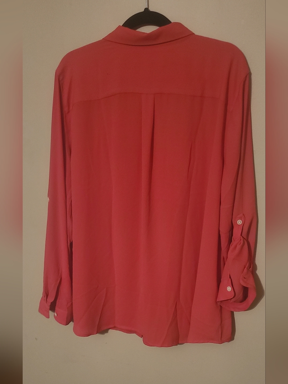 Ann Taylor Loft Coral Button-Down Blouse Size XXL - Picture 6 of 6